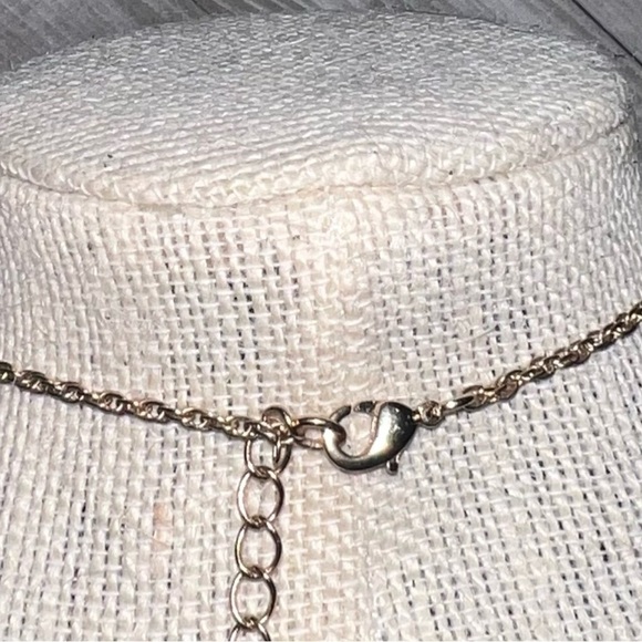 Navy and gold pendant necklace - Picture 3 of 3